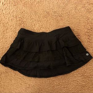 Black Lululemon Ruffle Skirt